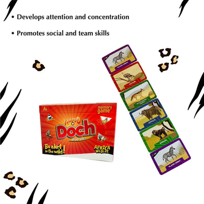 DOCH 2-in-1 Combo Pattern-Matching Animal-Themed Card Games for Kids