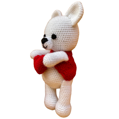 Crochet Handmade Love Teddy Soft Toy