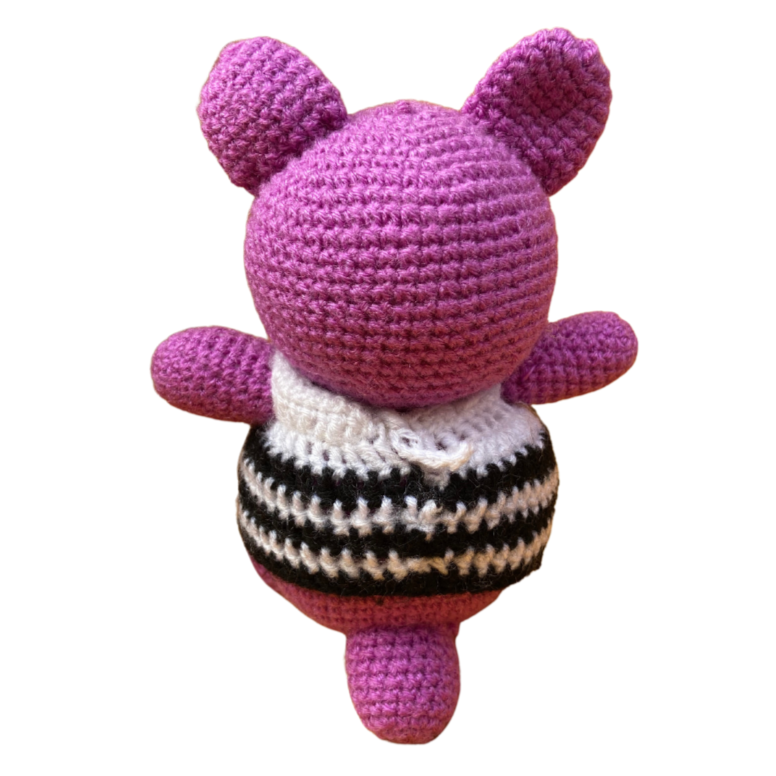 Crochet Handmade Purple Teddy Soft Toy