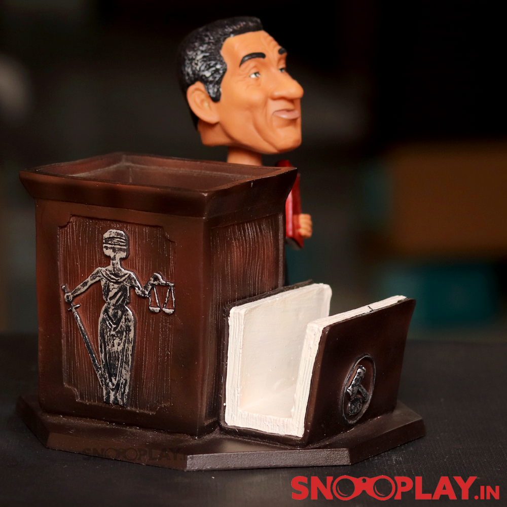 Lawyer Figurine with Pen Stand & Card Holder