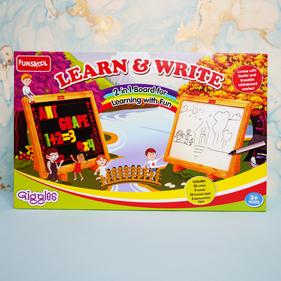 2 in 1 Learn & Write Magnetic Board- Educational Game for kids
