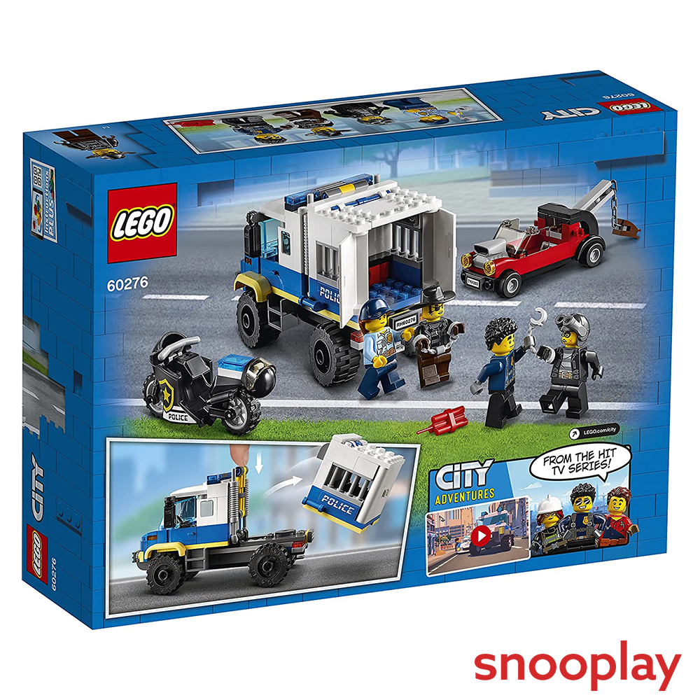 Original Lego City Police Prisoner Transport Tow Truck & Police Station Construction Blocks Set (60276)