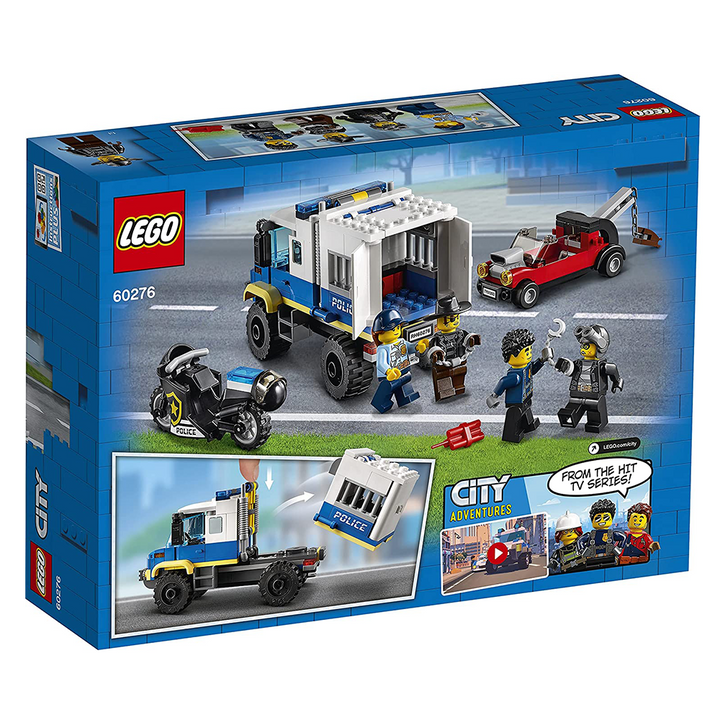 Original Lego City Police Prisoner Transport Tow Truck & Police Station Construction Blocks Set (60276)