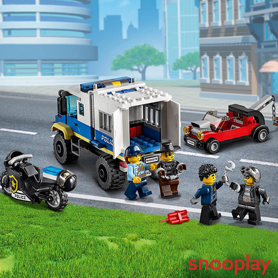 Original Lego City Police Prisoner Transport Tow Truck & Police Station Construction Blocks Set (60276)