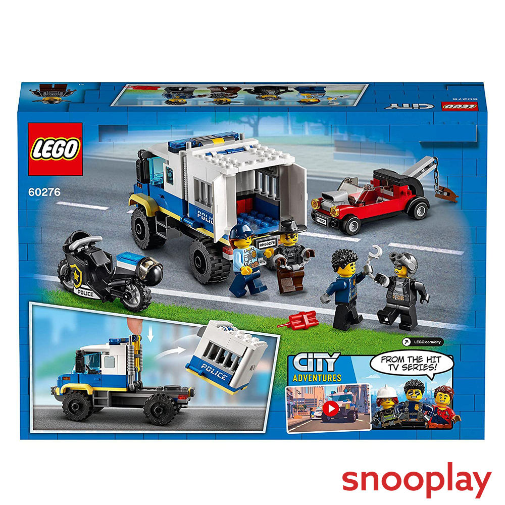 Original Lego City Police Prisoner Transport Tow Truck & Police Station Construction Blocks Set (60276)