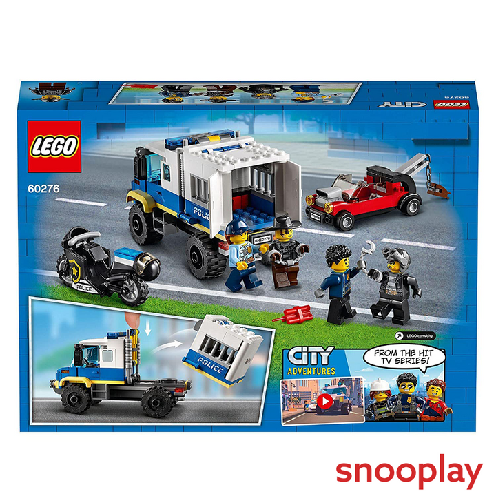 Original Lego City Police Prisoner Transport Tow Truck & Police Station Construction Blocks Set (60276)