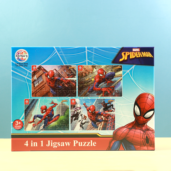 Licensed Spiderman Puzzle Game- 4 in 1 Puzzle Game