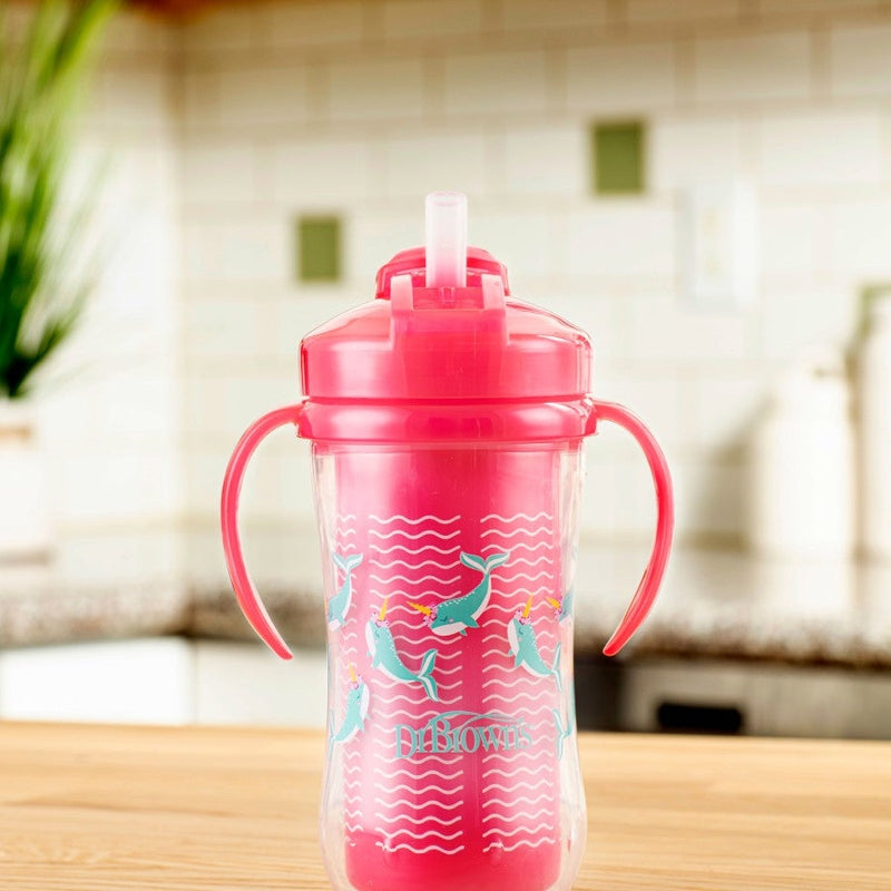 Feeding & Weaning Sipper Water Bottle Insulated Straw (Pink)