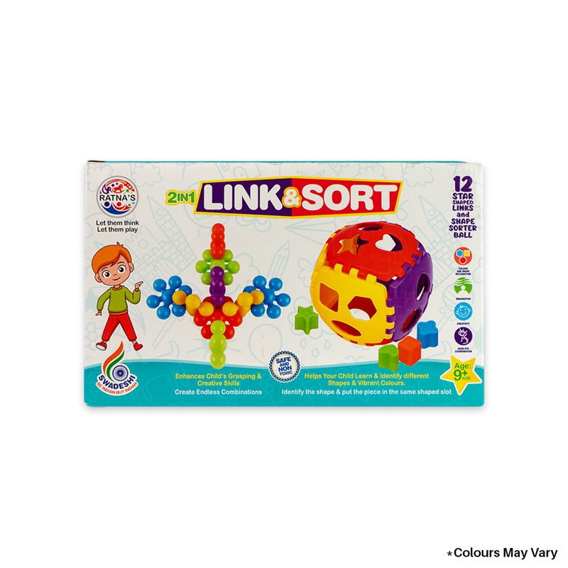 Link & Sort 2 in 1 (12 Star Shaped Links & Shorter Ball)