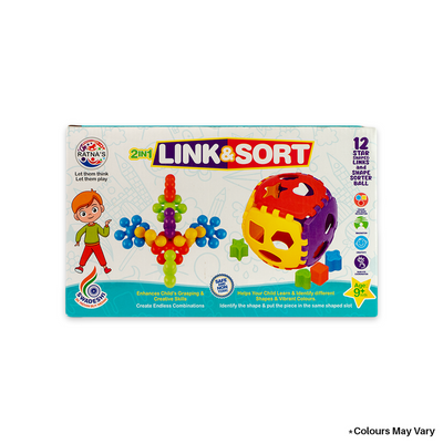 Link & Sort 2 in 1 (12 Star Shaped Links & Shorter Ball)