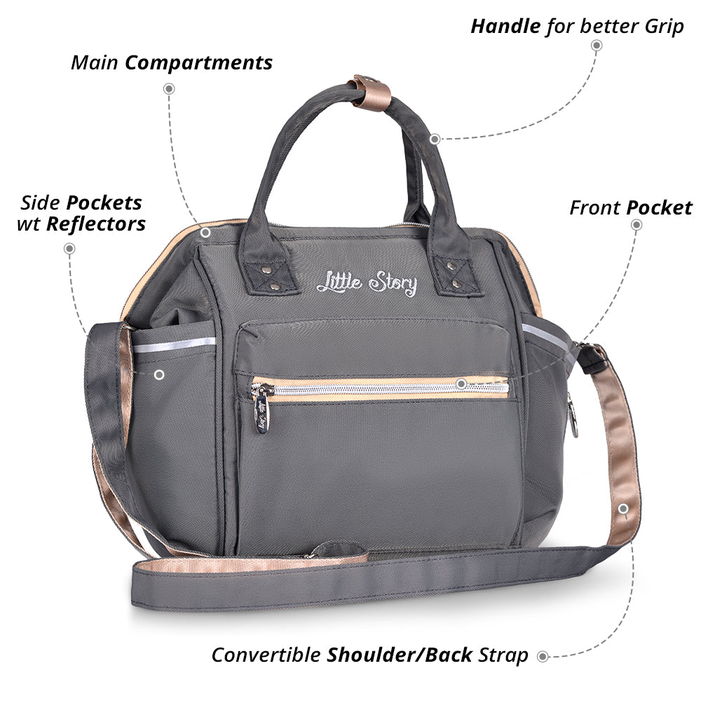 Ace Diaper Bag - Grey