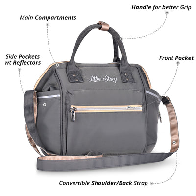 Ace Diaper Bag - Grey