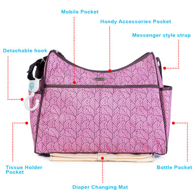 Petals Diaper Bag - Lavender