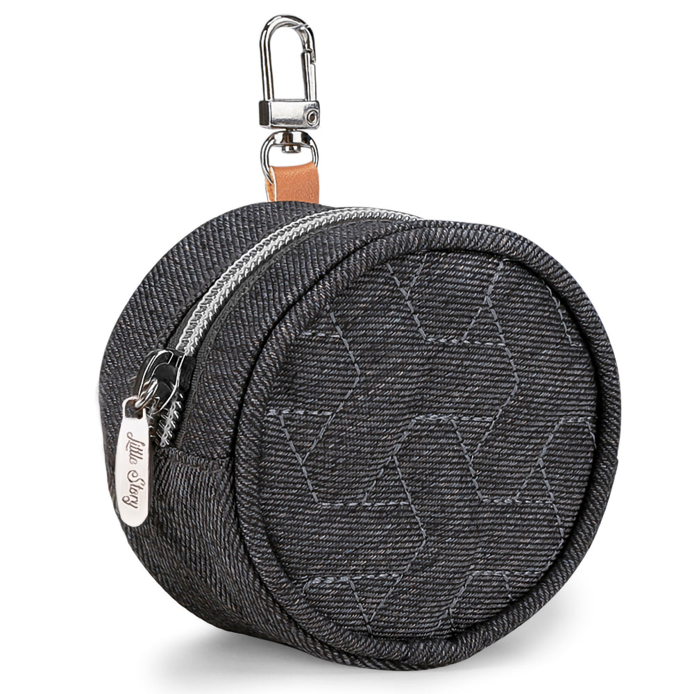 Quilted Diaper Backpack with Pacifier bag and Stroller hooks - Grey