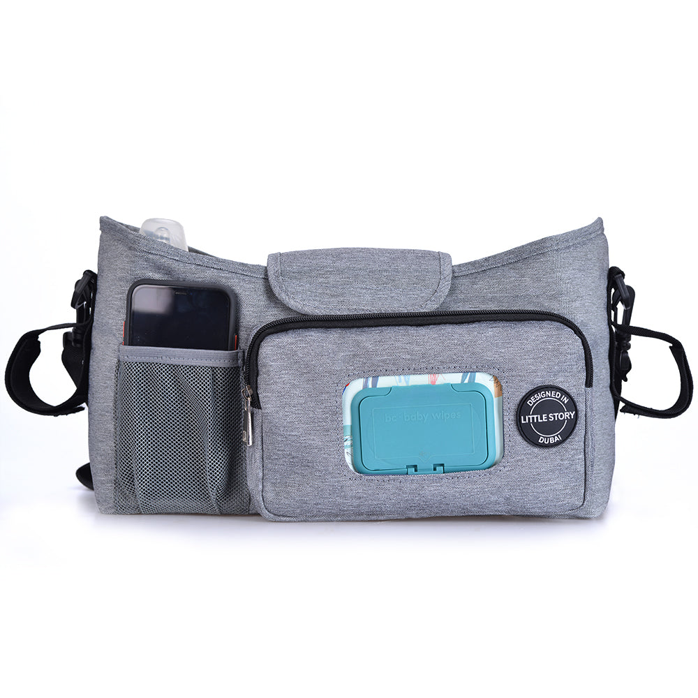 Stroller Diaper Organizer Bag - Grey