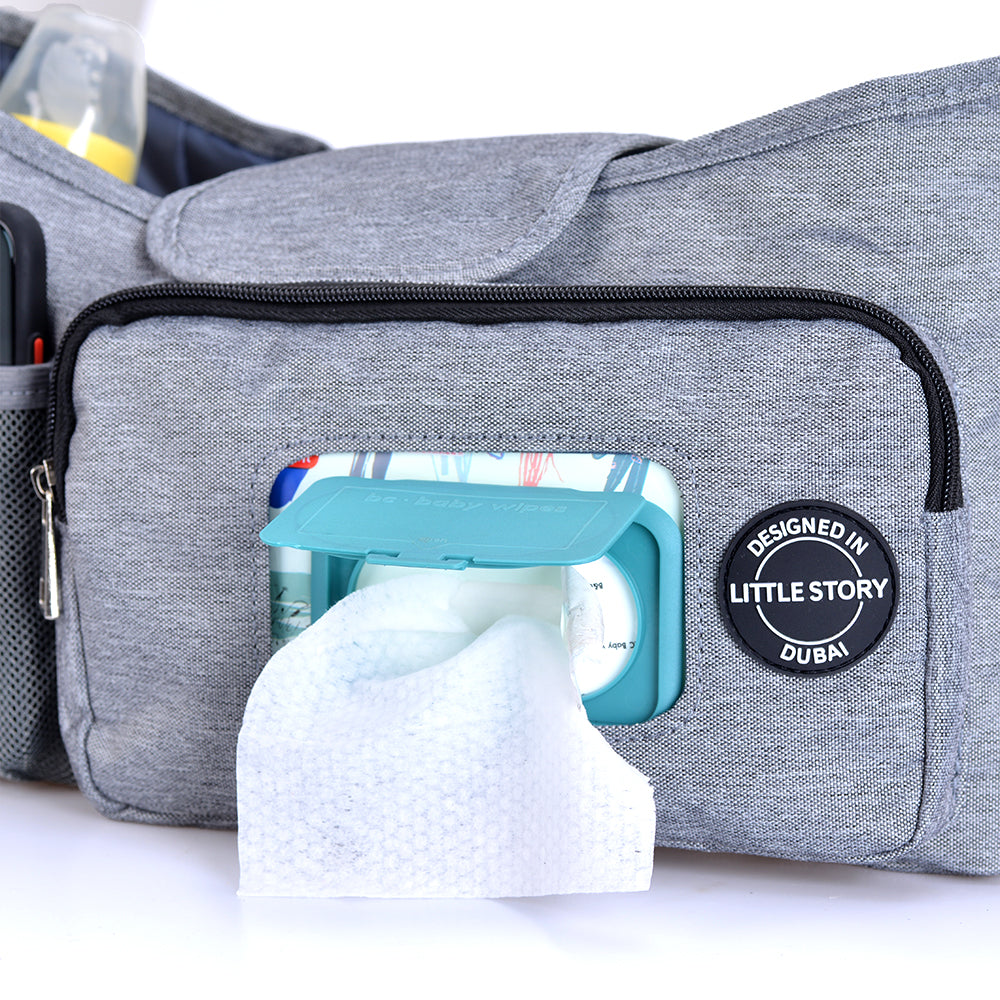 Stroller Diaper Organizer Bag - Grey