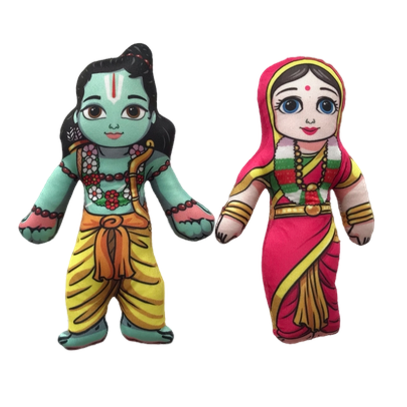 Lord Ram and Goddess Sita Plush Dolls