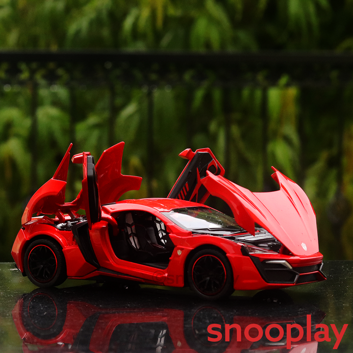 Supercar Diecast Car Model resembling (2413) Lykan Hypersport (1:24 Scale)- comes with light & sound feature - Assorted Colours