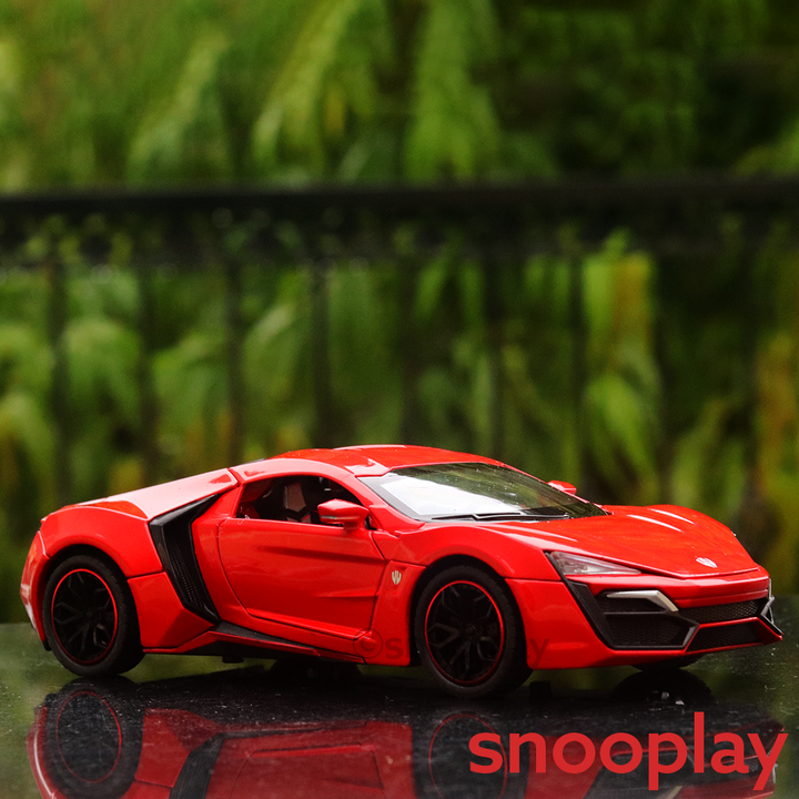 Supercar Diecast Car Model resembling (2413) Lykan Hypersport (1:24 Scale)- comes with light & sound feature - Assorted Colours