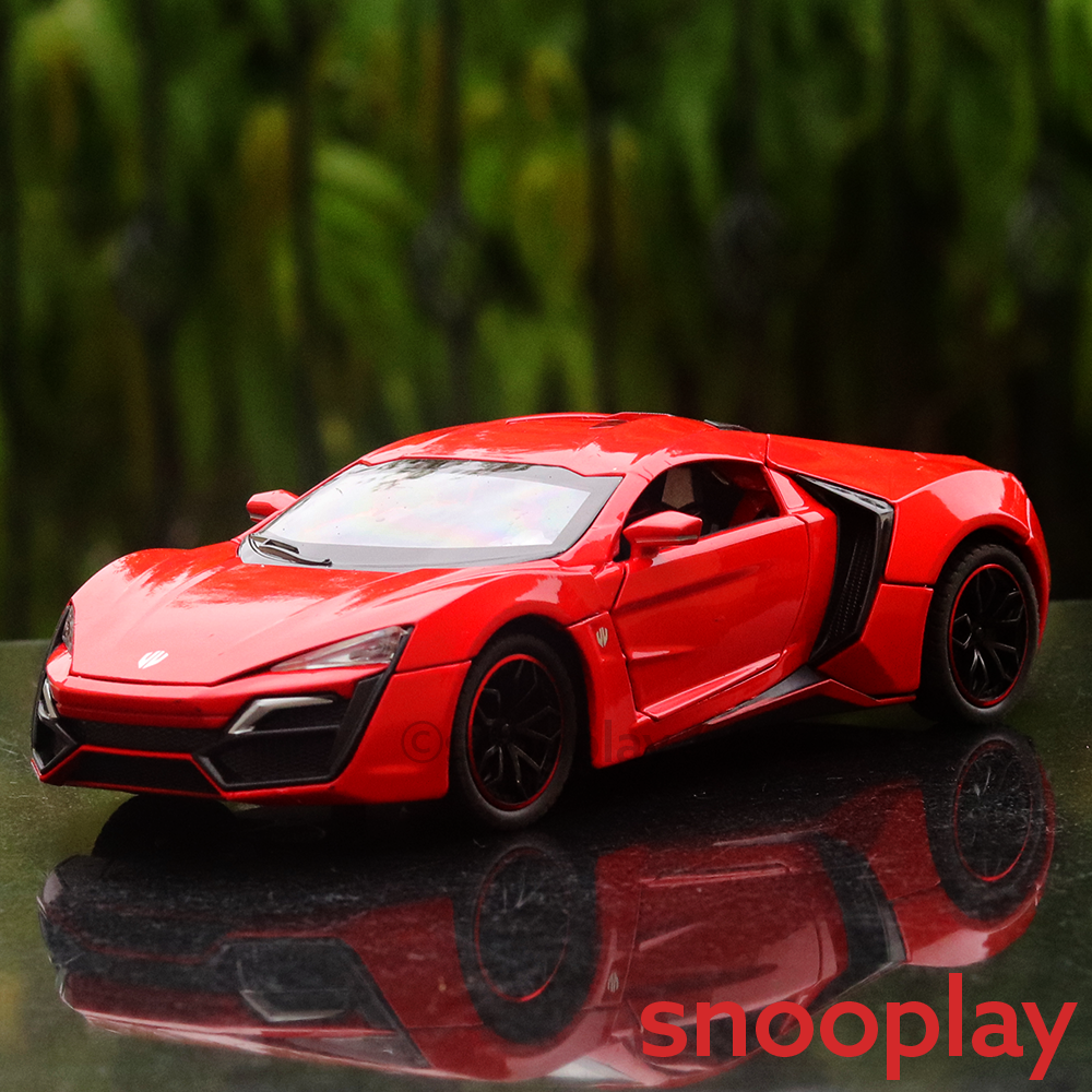 Supercar Diecast Car Model resembling (2413) Lykan Hypersport (1:24 Scale)- comes with light & sound feature - Assorted Colours