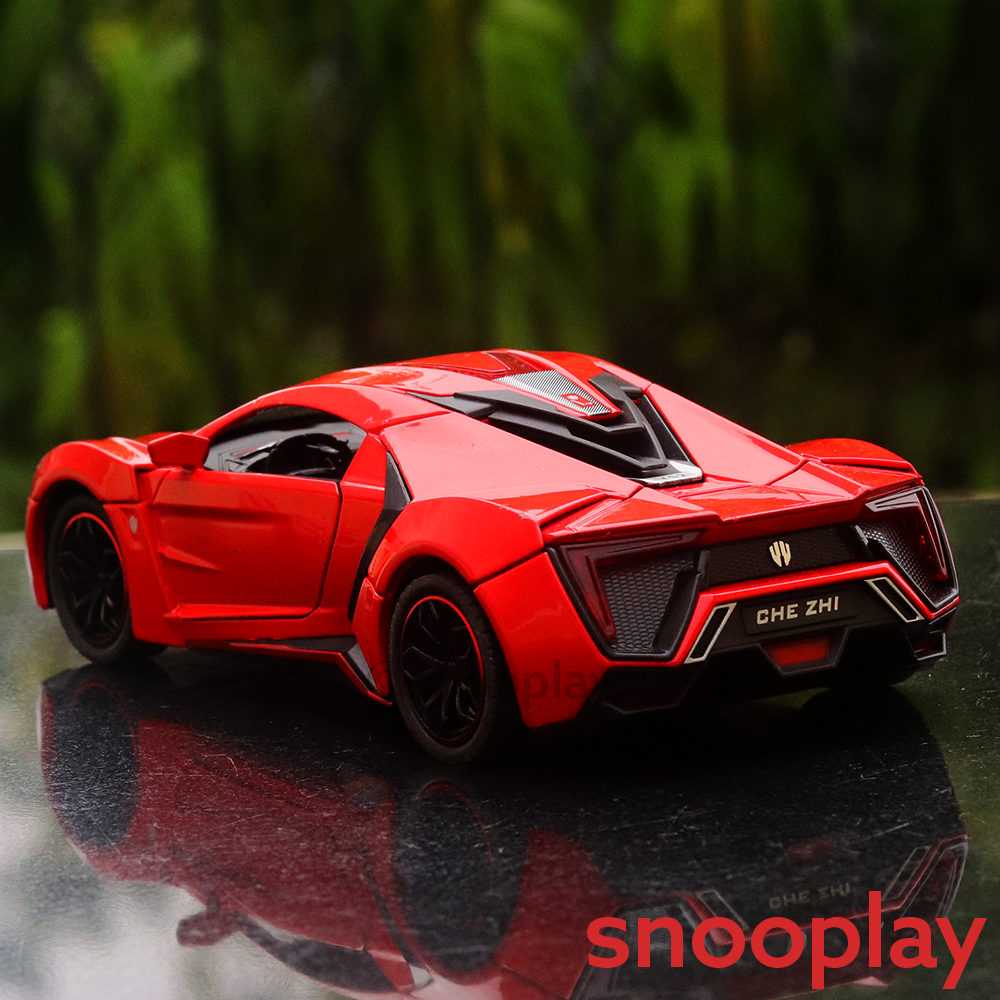 Supercar Diecast Car Model resembling (2413) Lykan Hypersport (1:24 Scale)- comes with light & sound feature - Assorted Colours