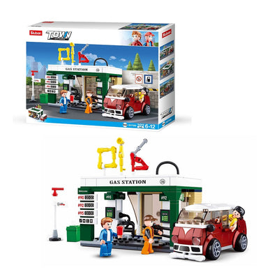 Town-Petrol Station Building Block Kit (322 Pcs)