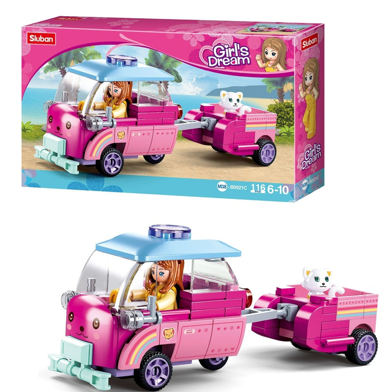 Girls Dream-Pet Car Building Block Kit (116 Pcs)