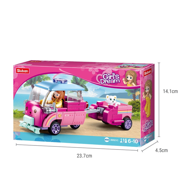 Girls Dream-Pet Car Building Block Kit (116 Pcs)