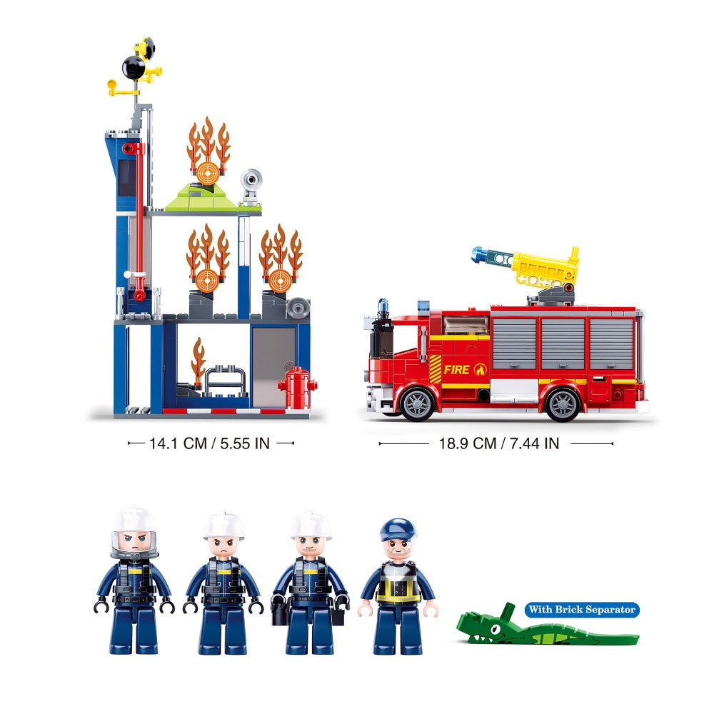 Fire-Fighting Training Centre Building Blocks For Children (585 Pieces)