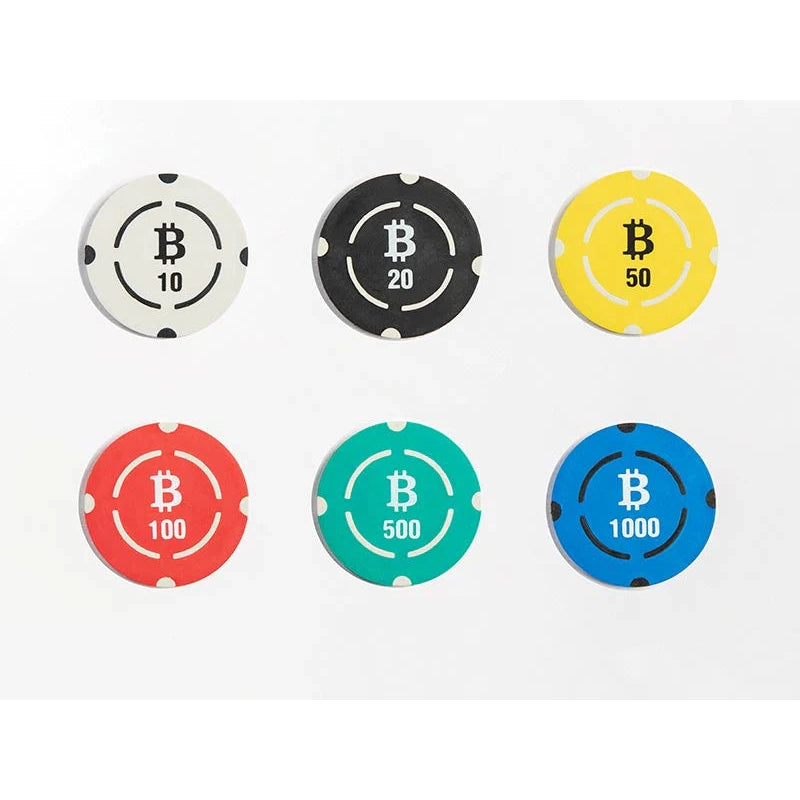 Bitcoin BTC Poker Chips Set - Clay Material (300 & 500 Pieces)