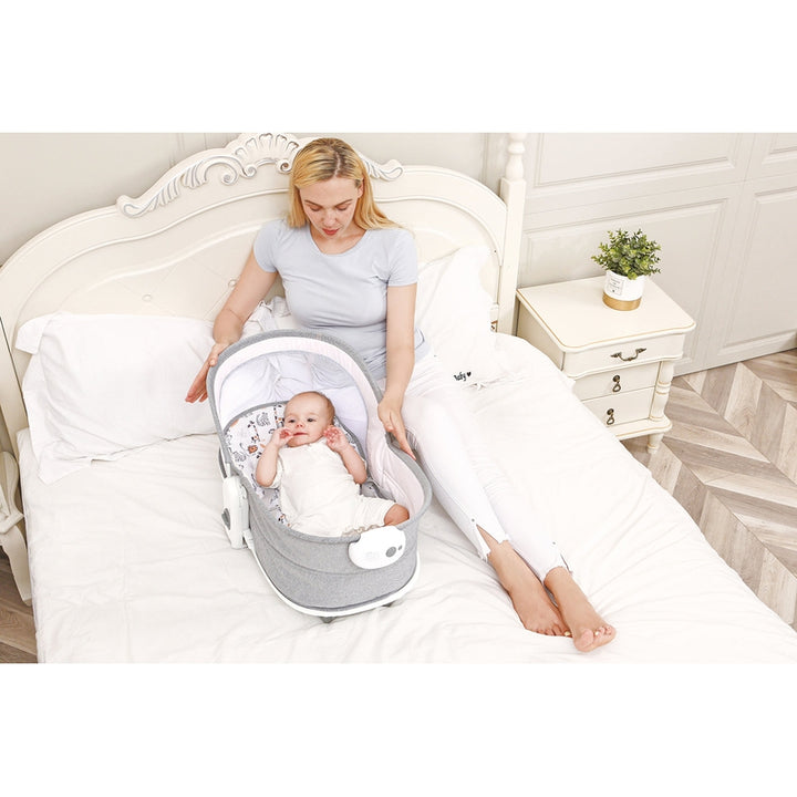 6 in 1 multi-function Rocker & Bassinet - Grey (COD Not Available)