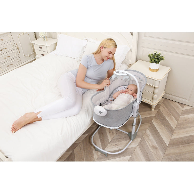 6 in 1 multi-function Rocker & Bassinet - Grey (COD Not Available)