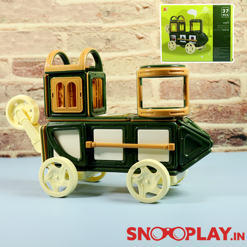 Magnetic Happy Train Building Blocks - 37 Pieces (1.5-4 Years)