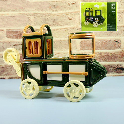 Magnetic Happy Train Building Blocks - 37 Pieces (1.5-4 Years)
