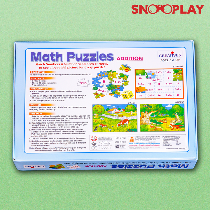 Maths Jigsaw Puzzle (Learn Addition)