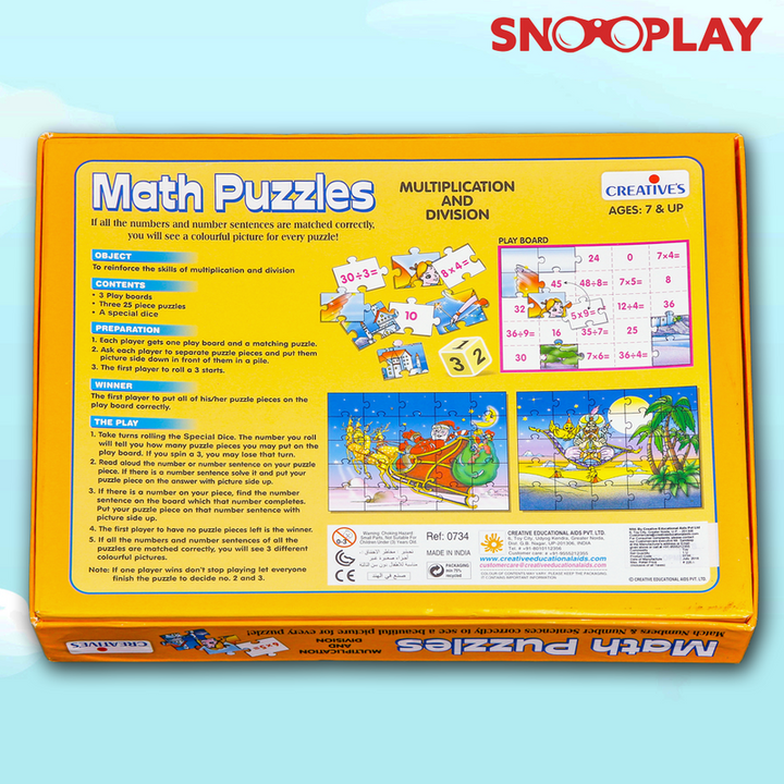 Maths Jigsaw Puzzle (Learn Multiplication and Division)