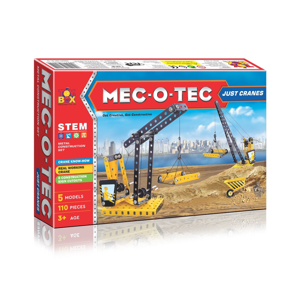 Mec O Tec Just Crane Building & Construction Play Set - 110 Pieces (6-10 Years)