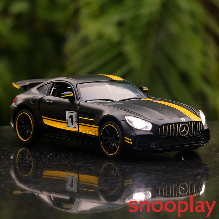 Big Fun Toy Resembling Mercedes AMG GT Diecast Car - 3259 | Light & Sound | 1:32 Scale | Assorted Colors (3 Years till Grown Ups)