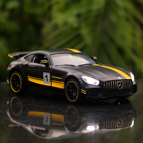 Big Fun Toy Resembling Mercedes AMG GT Diecast Car - 3259 | Light & Sound | 1:32 Scale | Assorted Colors (3 Years till Grown Ups)
