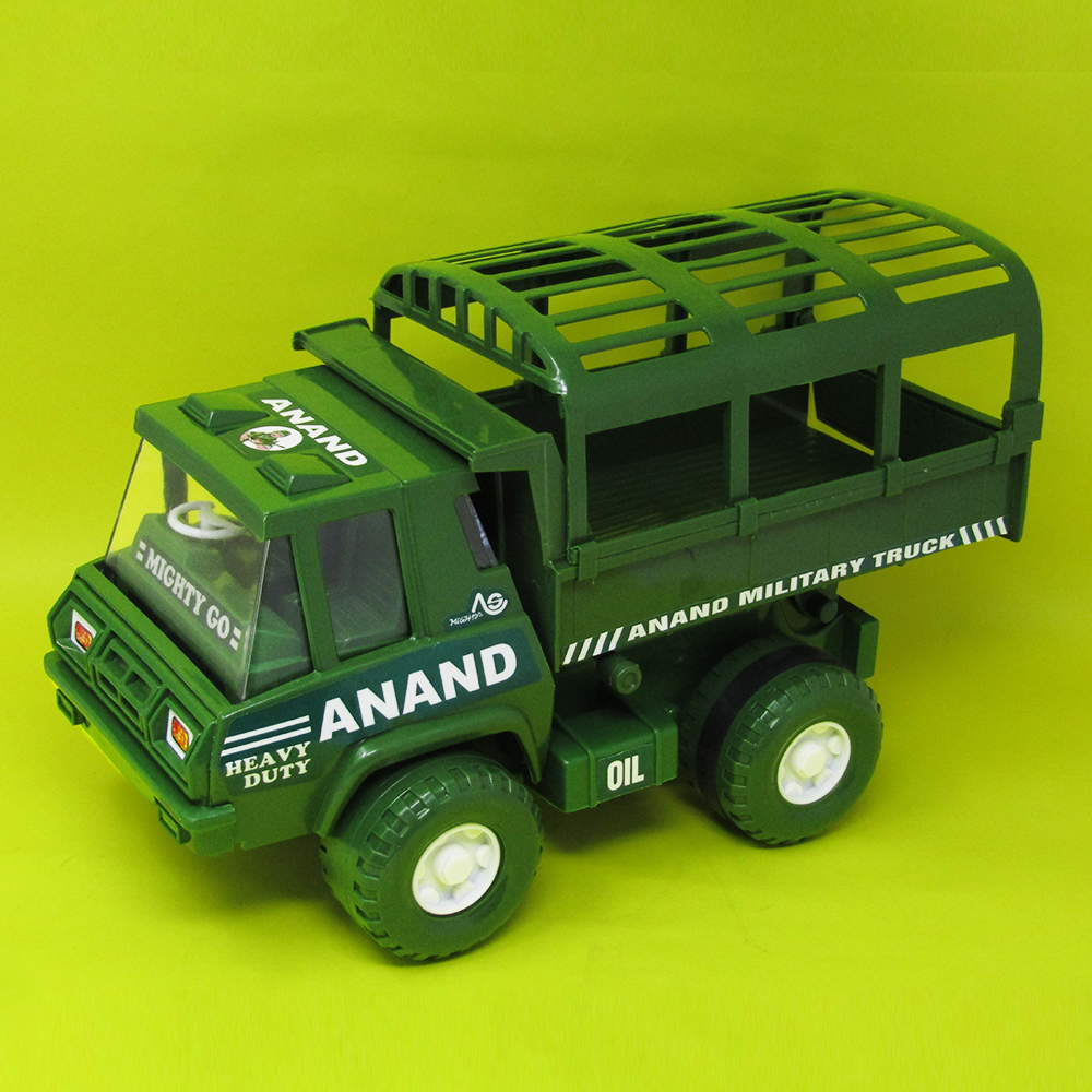 Anand Army Toy Truck (Friction Powered Truck With Moving Carrier Top)