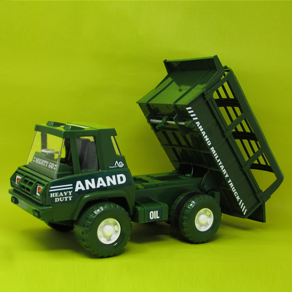 Anand Army Toy Truck (Friction Powered Truck With Moving Carrier Top)