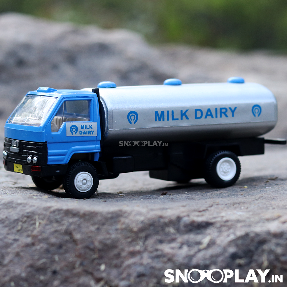 Milk Dairy Toy Tanker (Pull Back Toy Truck)