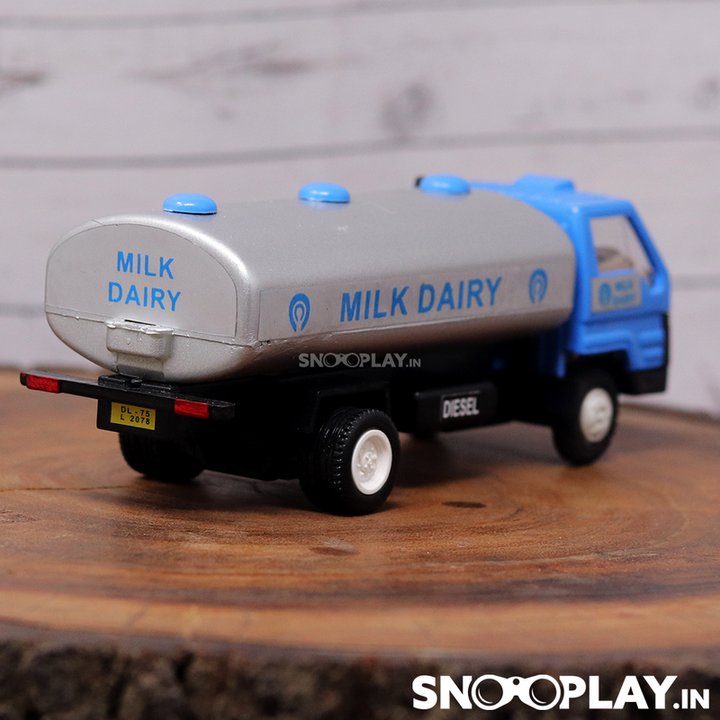 Milk Dairy Toy Tanker (Pull Back Toy Truck)