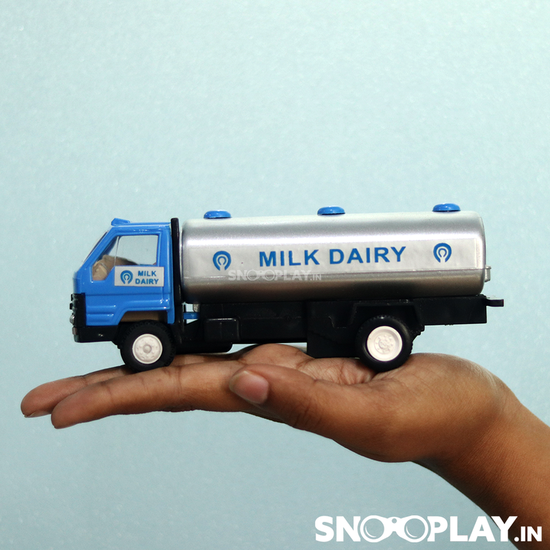 Milk Dairy Toy Tanker (Pull Back Toy Truck)