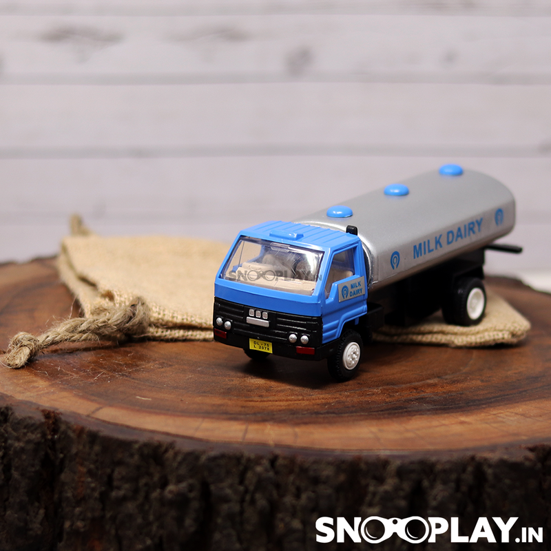 Milk Dairy Toy Tanker (Pull Back Toy Truck)