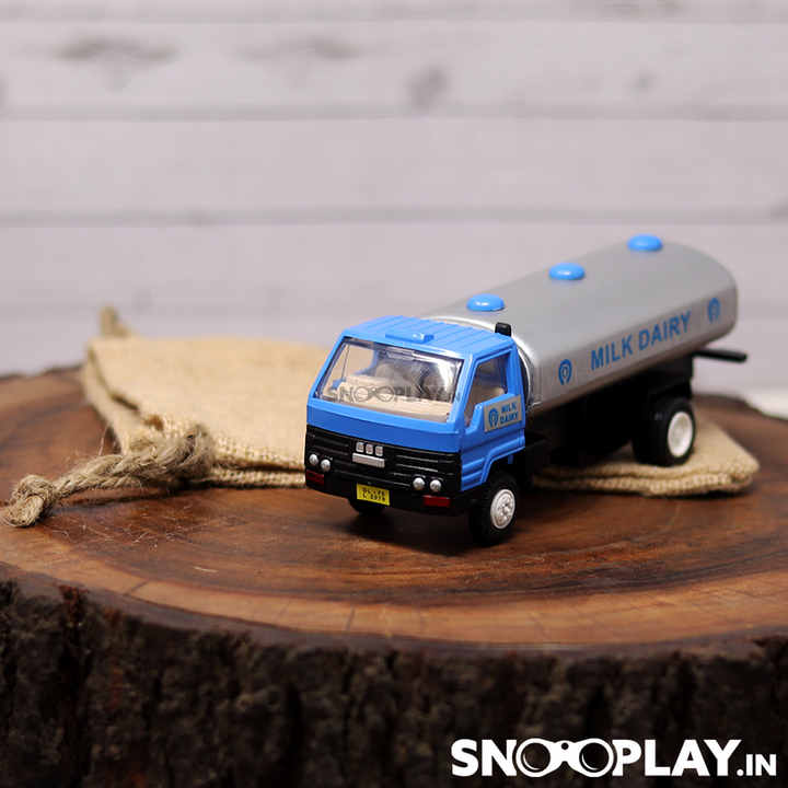 Milk Dairy Toy Tanker (Pull Back Toy Truck)