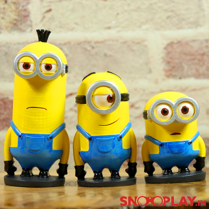 Set of 3 Minion Figurines (Kevin, Bob & Stuart)