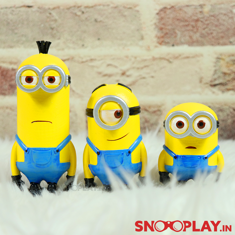 Set of 3 Minion Figurines (Kevin, Bob & Stuart)