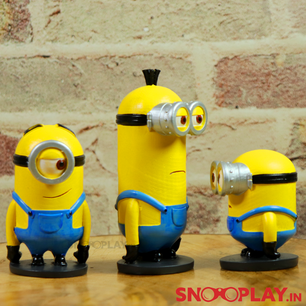 Set of 3 Minion Figurines (Kevin, Bob & Stuart)