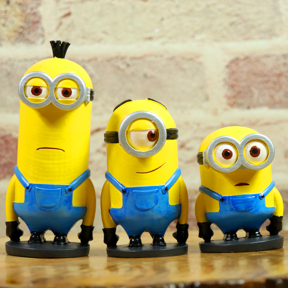 Set of 3 Minion Figurines (Kevin, Bob & Stuart)